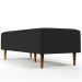 Kit 02 Puffs Decorativos Sala de Estar Bali W01 Pés Palito 120x50 cm Suede Preto - Lyam Decor