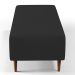 Kit 02 Puffs Decorativos Sala de Estar Bali W01 Pés Palito 120x50 cm Suede Preto - Lyam Decor