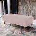 Kit 02 Puffs Decorativos Sala de Estar Bali W01 Pés Palito 120x50 cm Suede Rosê - Lyam Decor