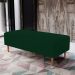 Kit 02 Puffs Decorativos Sala de Estar Bali W01 Pés Palito 120x50 cm Suede Verde Musgo - Lyam Decor