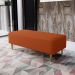Kit 02 Puffs Decorativos Sala de Estar Bali W01 Pés Palito 120x50cm Tecido Terracota - Lyam Decor