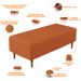 Kit 02 Puffs Decorativos Sala de Estar Bali W01 Pés Palito 120x50cm Tecido Terracota - Lyam Decor