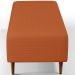 Kit 02 Puffs Decorativos Sala de Estar Bali W01 Pés Palito 120x50cm Tecido Terracota - Lyam Decor