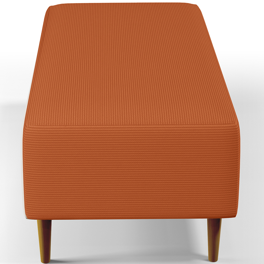Kit 02 Puffs Decorativos Sala de Estar Bali W01 Pés Palito 120x50cm Tecido Terracota - Lyam Decor