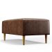 Kit 02 Puffs Decorativos Sala de Estar Cléo W01 Pés Palito 90 cm Couríssimo Marrom - Lyam Decor