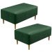 Kit 02 Puffs Decorativos Sala de Estar Cléo W01 Pés Palito 90 cm Facto Verde Musgo - Lyam Decor