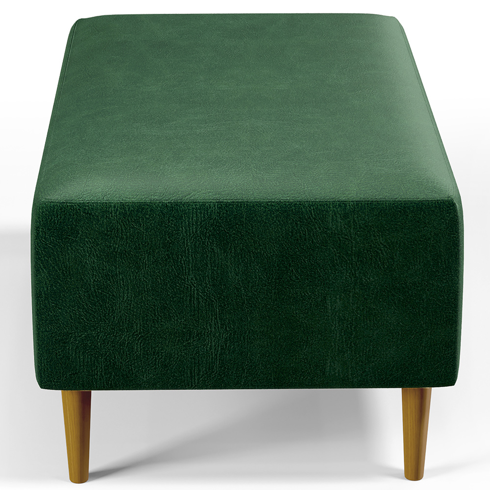 Kit 02 Puffs Decorativos Sala de Estar Cléo W01 Pés Palito 90 cm Facto Verde Musgo - Lyam Decor