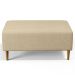 Kit 02 Puffs Decorativos Sala de Estar Cléo W01 Pés Palito 90 cm Linho Bege Escuro - Lyam Decor