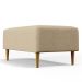 Kit 02 Puffs Decorativos Sala de Estar Cléo W01 Pés Palito 90 cm Linho Bege Escuro - Lyam Decor