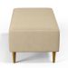 Kit 02 Puffs Decorativos Sala de Estar Cléo W01 Pés Palito 90 cm Linho Bege Escuro - Lyam Decor