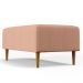 Kit 02 Puffs Decorativos Sala de Estar Cléo W01 Pés Palito 90 cm Linho Rosê - Lyam Decor
