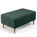 Kit 02 Puffs Decorativos Sala de Estar Cléo W01 Pés Palito 90 cm Linho Verde Musgo - Lyam Decor