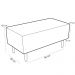 Kit 02 Puffs Decorativos Sala de Estar Cléo W01 Pés Palito 90 cm Linho Verde Musgo - Lyam Decor