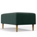 Kit 02 Puffs Decorativos Sala de Estar Cléo W01 Pés Palito 90 cm Linho Verde Musgo - Lyam Decor