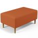 Kit 02 Puffs Decorativos Sala de Estar Cléo W01 Pés Palito 90cm Tecido Terracota - Lyam Decor