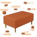 Kit 02 Puffs Decorativos Sala de Estar Cléo W01 Pés Palito 90cm Tecido Terracota - Lyam Decor