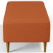 Kit 02 Puffs Decorativos Sala de Estar Cléo W01 Pés Palito 90cm Tecido Terracota - Lyam Decor
