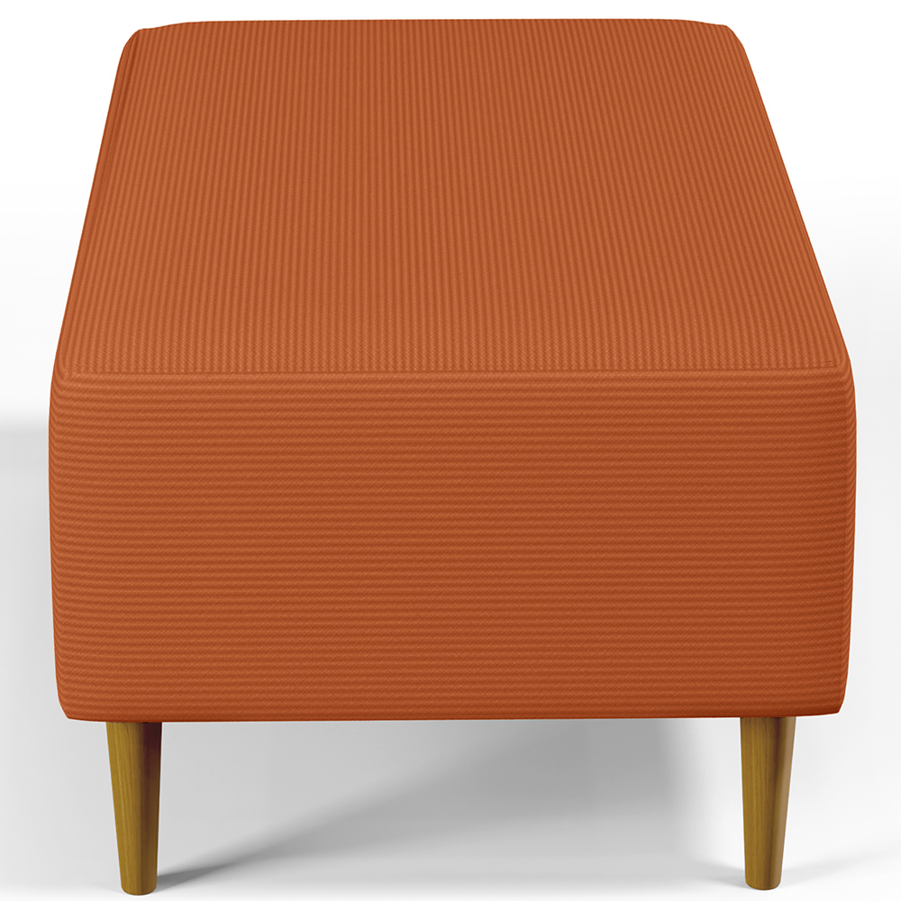 Kit 02 Puffs Decorativos Sala de Estar Cléo W01 Pés Palito 90cm Tecido Terracota - Lyam Decor