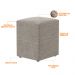 Kit 02 Puffs Quadrado Decorativo L02 Bouclê Bege - Lyam Decor