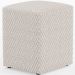 Kit 02 Puffs Quadrado Decorativo L02 Bouclê Cru - Lyam Decor