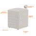 Kit 02 Puffs Quadrado Decorativo L02 Bouclê Cru - Lyam Decor