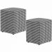 Kit 02 Puffs Quadrado Decorativo L02 Pied Poule - Lyam Decor