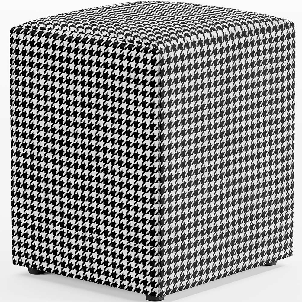 Kit 02 Puffs Quadrado Decorativo L02 Pied Poule - Lyam Decor