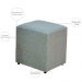 Kit 02 Puffs Quadrado L02 Decorativo Sala de Estar Linho Cinza Escuro - Lyam Decor
