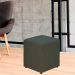 Kit 02 Puffs Quadrado L02 Decorativo Sala de Estar Suede Cinza - Lyam Decor