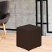 Kit 02 Puffs Quadrado L02 Decorativo Sala de Estar Suede Marrom - Lyam Decor