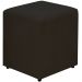 Kit 02 Puffs Quadrado L02 Decorativo Sala de Estar Suede Preto - Lyam Decor