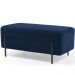 Kit 02 Puffs Retangular Decorativo Status 90x45 D02 Pés de Aço Veludo Azul Oxford C-304 - Lyam Decor