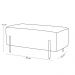 Kit 02 Puffs Retangular Decorativo Status 90x45 D02 Pés de Aço Veludo Cinza C-317 - Lyam Decor