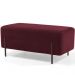 Kit 02 Puffs Retangular Decorativo Status 90x45 D02 Pés de Aço Veludo Marsala C-278 - Lyam Decor