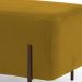 Kit 02 Puffs Retangular Decorativo Status 90x45 D02 Pés de Aço Veludo Mostarda C-279 - Lyam Decor