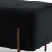 Kit 02 Puffs Retangular Decorativo Status 90x45 D02 Pés de Aço Veludo Preto C-300 - Lyam Decor