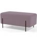 Kit 02 Puffs Retangular Decorativo Status 90x45 D02 Pés de Aço Veludo Rosê C-305 - Lyam Decor