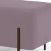 Kit 02 Puffs Retangular Decorativo Status 90x45 D02 Pés de Aço Veludo Rosê C-305 - Lyam Decor