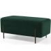 Kit 02 Puffs Retangular Decorativo Status 90x45 D02 Pés de Aço Veludo Verde Musgo C-303 - Lyam Decor