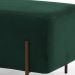 Kit 02 Puffs Retangular Decorativo Status 90x45 D02 Pés de Aço Veludo Verde Musgo C-303 - Lyam Decor