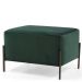 Kit 02 Puffs Retangular Decorativo Status D02 Pés de Aço Veludo Verde C-303 - Lyam Decor