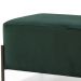 Kit 02 Puffs Retangular Decorativo Status D02 Pés de Aço Veludo Verde C-303 - Lyam Decor