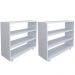 Kit 02 Sapateiras Multiuso Organizador Com 03 Prateleiras E Rodízio Pérola L03 Branco - Lyam Decor