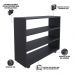 Kit 02 Sapateiras Multiuso Organizador Com 03 Prateleiras E Rodízio Pérola L03 Preto - Lyam Decor