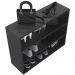 Kit 02 Sapateiras Multiuso Organizador Com 03 Prateleiras E Rodízio Pérola L03 Preto - Lyam Decor