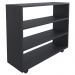 Kit 02 Sapateiras Multiuso Organizador Com 03 Prateleiras E Rodízio Pérola L03 Preto - Lyam Decor