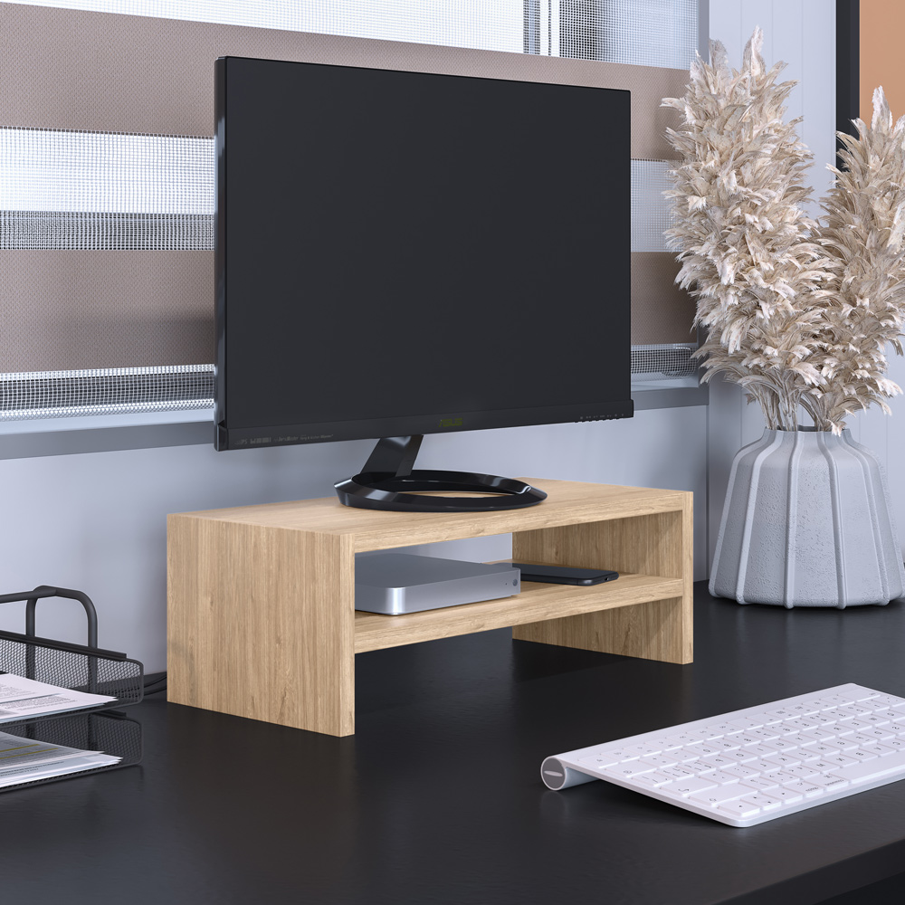 Kit 02 Suportes Para Monitor Stand Home Office Lap 63 cm L03 Amadeirado - Lyam