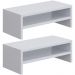 Kit 02 Suportes Para Monitor Stand Home Office Lap 63 cm L03 Branco - Lyam