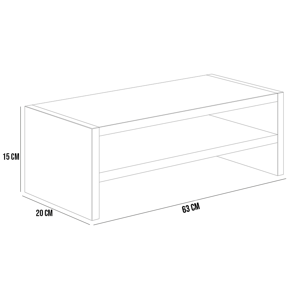 Kit 02 Suportes Para Monitor Stand Home Office Lap 63 cm L03 Branco - Lyam