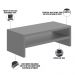 Kit 02 Suportes Para Monitor Stand Home Office Lap 63 cm L03 Cinza - Lyam